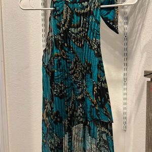 Teal and Black Patterned Shirt